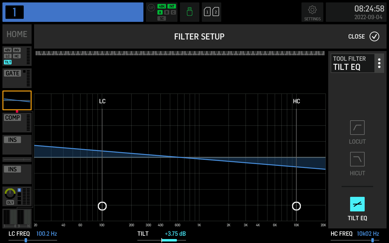 TILT EQ（倾斜 EQ）