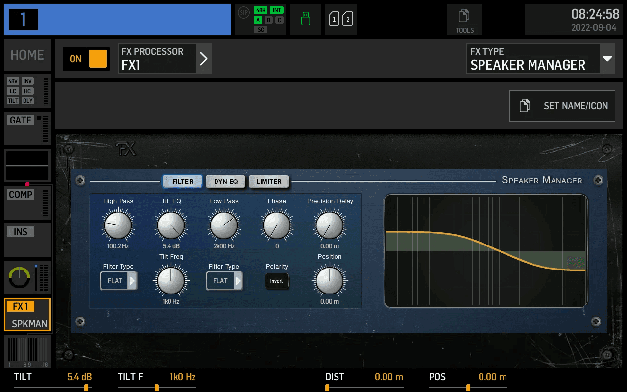 SPEAKER MANAGER Filter