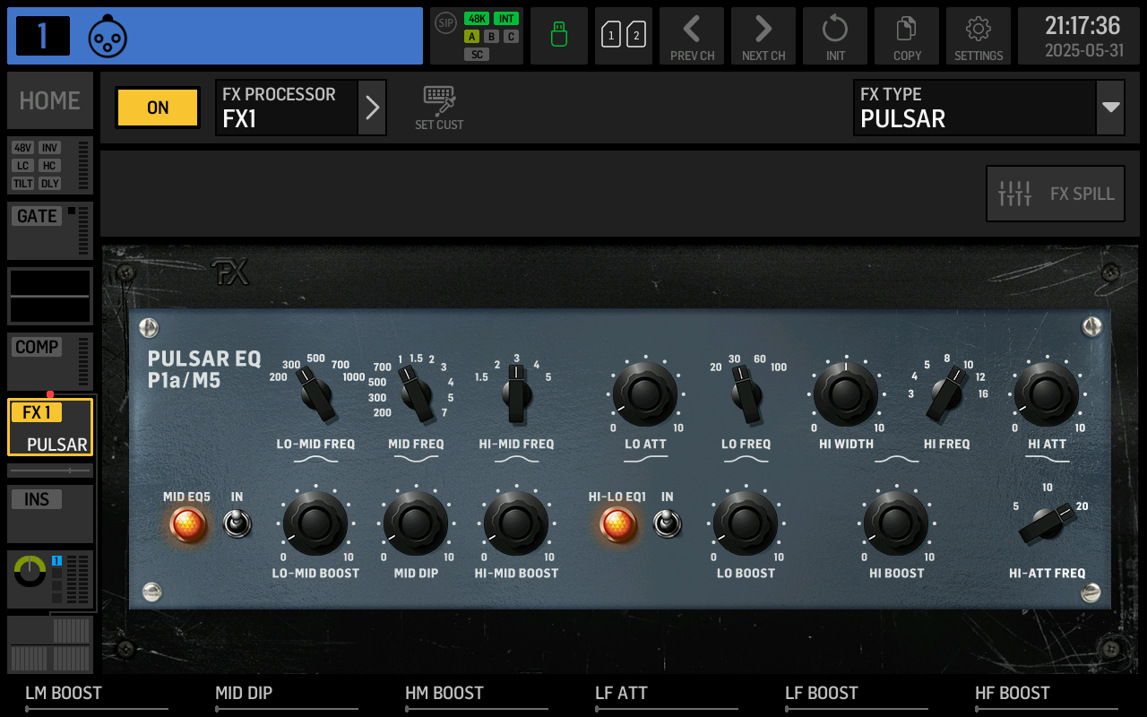 Pulsar P1a/M5 EQ