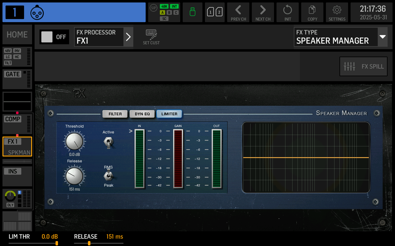 SPEAKER MANAGER Limiter